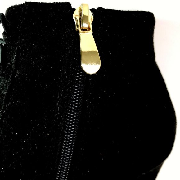 Lace Up Black Suede Booties - Picture 2 of 5